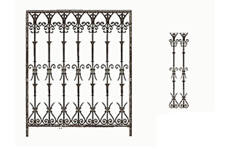  balustrade, body-guard, baluster, railing, cast iron and wrought iron_BIRDIE-SG