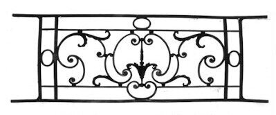 railing, body-guard, balcony grill, cross balconie, cast iron and wrought iron_Birdie_MA