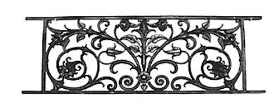 railing, body-guard, balcony grill, cross balconie, cast iron and wrought iron_Birdie_ MI
