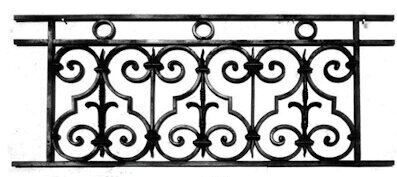 railing, body-guard, balcony grill, cross balconie, cast iron and wrought iron_Birdie_OI