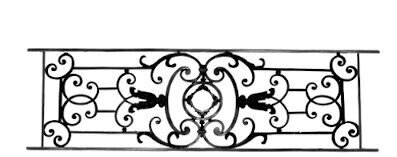 railing, body-guard, balcony grill, cross balconie, cast iron and wrought iron_Birdie_ON
