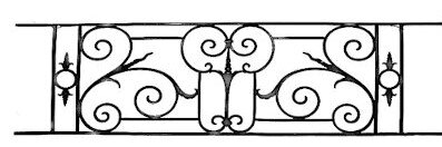 railing, body-guard, balcony grill, cross balconie, cast iron and wrought iron_Birdie_PB