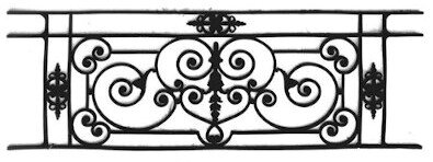 railing, body-guard, balcony grill, cross balconie, cast iron and wrought iron_Birdie_PL