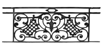 railing, body-guard, balcony grill, cross balconie, cast iron and wrought iron_Birdie_PN