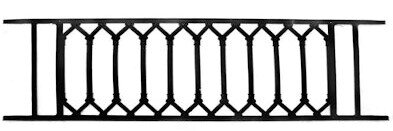railing, body-guard, balcony grill, cross balconie, cast iron and wrought iron_Birdie_PW