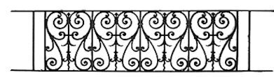 railing, body-guard, balcony grill, cross balconie, cast iron and wrought iron_Birdie_UD