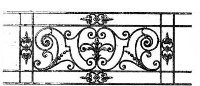 railing, body-guard, balcony grill, cross balconie, cast iron and wrought iron_Birdie_UJ