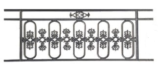 railing, body-guard, balcony grill, cross balconie, cast iron and wrought iron_Birdie_ZB