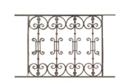 railing, body-guard, balcony grill, cross balconie, cast iron and wrought iron_Birdie_ZC-BIS