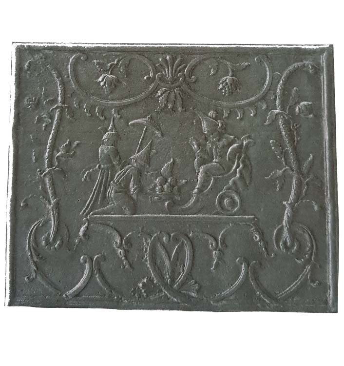  Plate decorated with fireplace