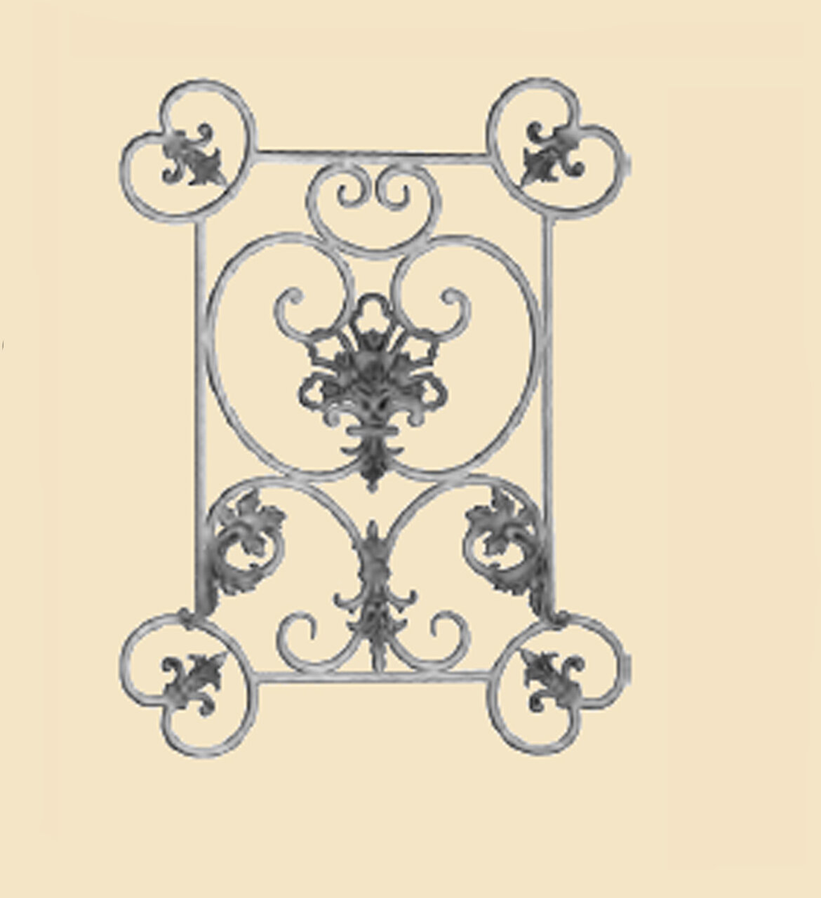 Decoration objects in cast iron for gates and guards - REF : 1263