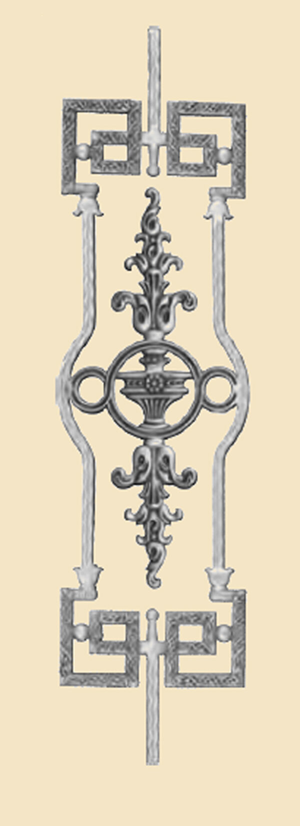 Decoration objects in cast iron for gates and guards - REF : 1282