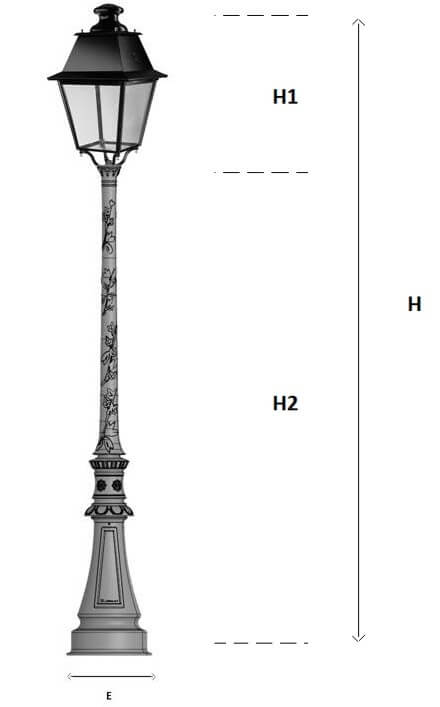 Street Lamp Floor Streetlight, Standard Lamp Post Height Uk